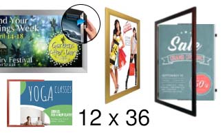 12x36 Frames | All Styles of 12x36 Poster Frames and Poster Displays