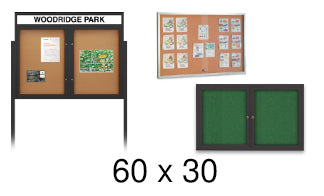 30x60 Outdoor Bulletin Boards and Indoor Cork Boards