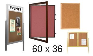 36x60 Enclosed Cork Bulletin Boards