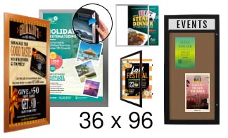 36x96 Frames | All Styles of 36x96 Poster Frames and Poster Displays