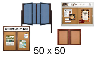 50x50 Outdoor Bulletin Boards and Indoor Cork Boards