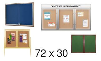 72x30 Outdoor Bulletin Boards and Indoor Cork Boards