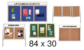 84x30 Outdoor Bulletin Boards and Indoor Cork Boards