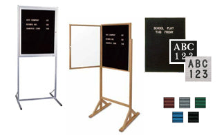Enclosed Double Pedestal Letter Board Stands