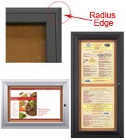 Indoor Radius Edge Menu Display Board - 11x17 Menus