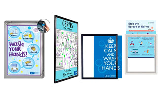 Health Crisis Poster and Sign Frames | Wall Mount Displays