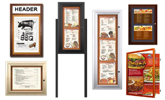 Restaurant Menu Cases and Menu Dispays in ALL Sizes | Custom Menu Displays for Indoor & Outdoor Use