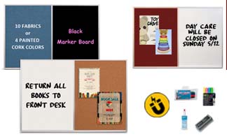 Open Face Combo Boards | Cork Boards & Magnetic Dry Erase Boards (METAL FRAMED) | 30+ Sizes