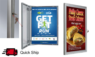 Outdoor Enclosed Lockable Poster Cases - Quick Ship