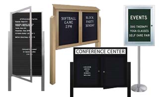 Outdoor Enclosed Letter Boards with Legs