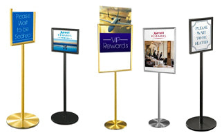 Upscale Restaurants and Hospitality Floor Standing Sign Holders