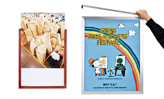 Top Load Frames | Top Loader Poster Frames | Hotel and Elevator Sign Holders | Retail Store Poster Sign Frames
