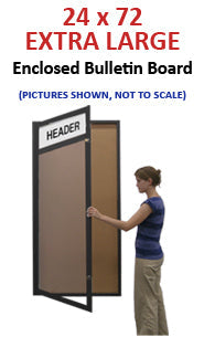 24x72 Extra Large Outdoor Enclosed Bulletin Board Swing Cases with ...