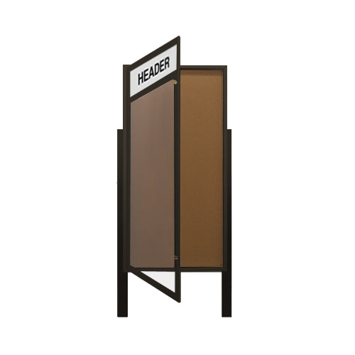 36x48 Extra Large Outdoor Bulletin Board w Header & Posts Ships Free ...