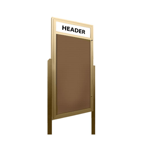 36x48 Extra Large Outdoor Bulletin Board w Header & Posts Ships Free ...