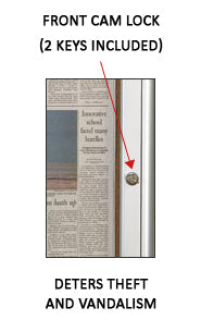 19x28 Restroom Bulletin Board Display Case + Safe Radius Edge Corners ...