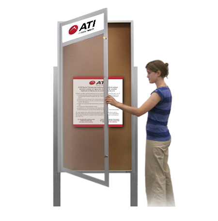 36x48 Extra Large Outdoor Bulletin Board w Header & Posts Ships Free ...