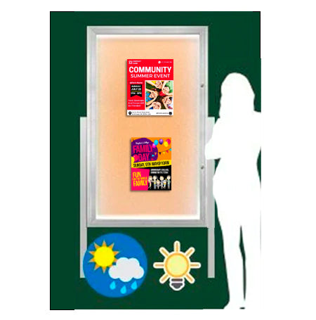 Extra Large Outdoor Enclosed Bulletin Board Display Cases | Free ...