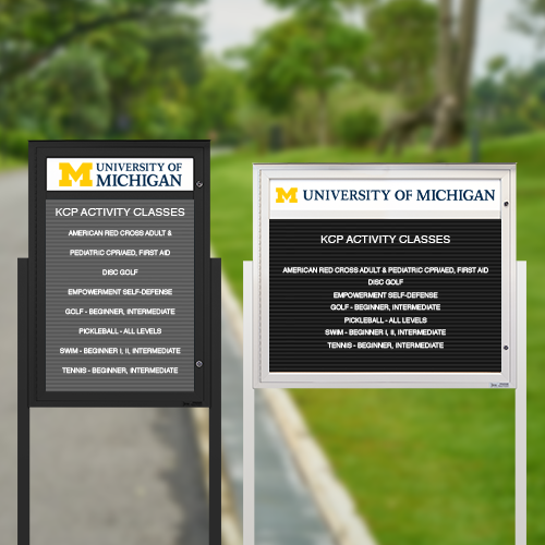 Extreme WeatherPlus™ Outdoor Letter Board Display Stands + Header