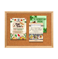 12 x 60 Wood Framed Cork Bulletin Board (with Decorative Frame Style)