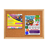 14 x 22 Wood Framed Cork Bulletin Board (with Decorative Frame Style)