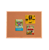 Value Line 12x36 Wood Framed Cork Bulletin Board | Open Face with Hardwood Trim in 3 Wood Finishes