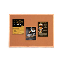 Value Line 16x20 Wood Framed Cork Bulletin Board | Open Face with Hardwood Trim