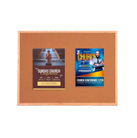 Value Line 18x18 Wood Framed Cork Bulletin Board | Open Face with Hardwood Trim