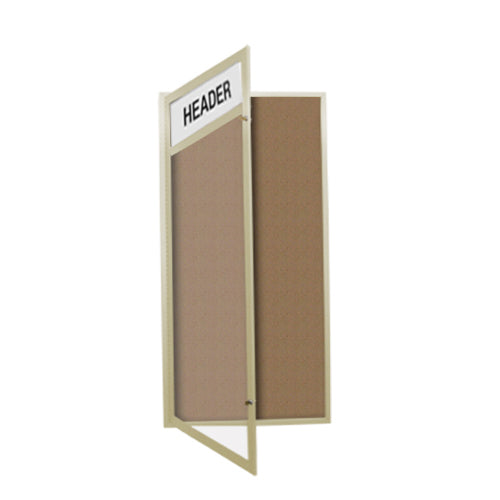 24 x 96 Extra Large Indoor Enclosed Bulletin Boards w Header and Light ...