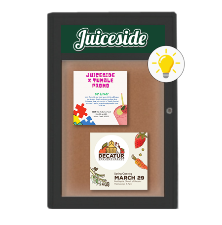 Extra Large Indoor Enclosed Bulletin Board Swing Cases 48 x 72 with ...