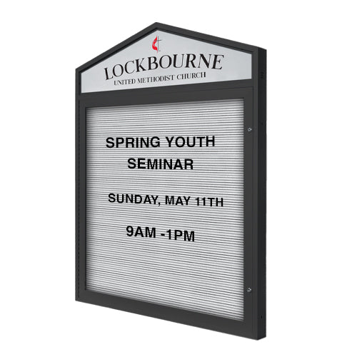 Cathedral Design Outdoor Letter Boards 4 Sizes with Free Shipping