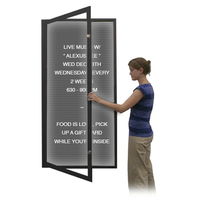 EXTREME WeatherPLUS Extra-Large LED-Illuminated Radius EdgeOutdoor Enclosed Letter Boards | Single Locking Door SwingCase