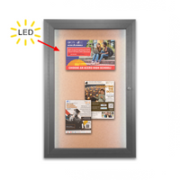 SwingCase 27x39 Enclosed Outdoor Poster Case with LED Lights (Single Door)