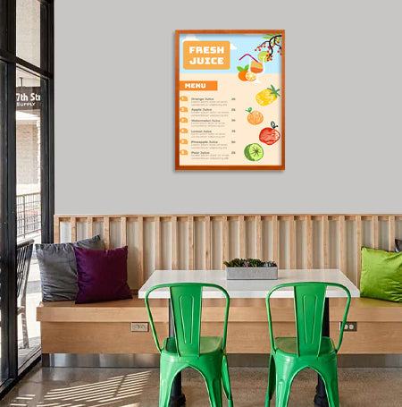 SwingFrame, Wood Frame Quick Change Restaurant Menu Frames – Displays4Sale