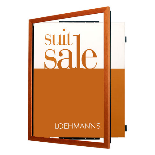 12x18Frame SwingFrame 361 Wood Poster Display Frame 12 x 18 Quick Change Swing Open Poster