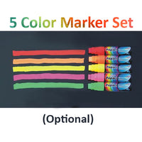 Start creating right away with these 5 vibrant Liquid Chalk Marker colors (optional)