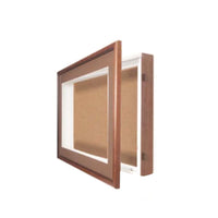 30x40 SwingFrame Designer Wood Framed Lighted Cork Board Display Case 3 Inch Deep