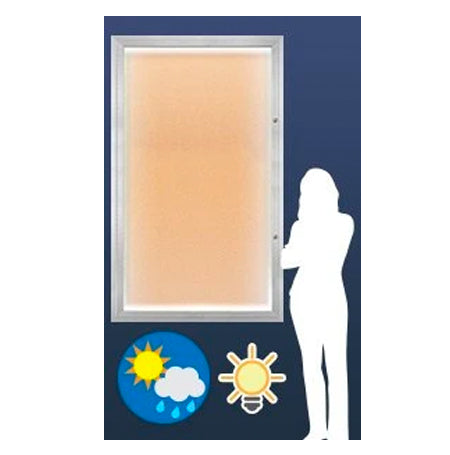 Extra Large Outdoor Enclosed Bulletin Board Cases | Single Door "SwingCase"