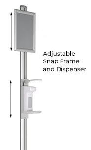 8.5x11 Snap Frame Sign Holder with 16.9oz Hand Sanitizer Dispenser