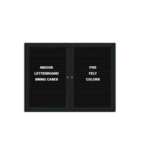 Indoor Enclosed Letter Boards with Rounded Corners | 2-3 Door Metal Cabinets 20 Sizes