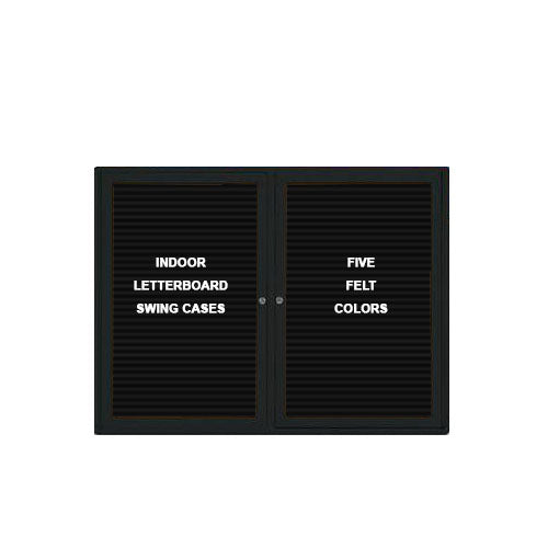 Indoor Enclosed Letter Boards with Rounded Corners | 2-3 Door Metal Cabinets 20 Sizes