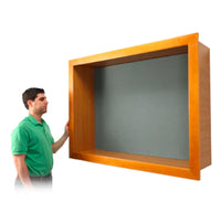 Open Wood Framed Large Shadow Boxes with Cork Board 3" Deep Interior
