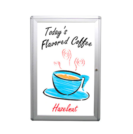 Indoor Enclosed Dry Erase Marker White Boards with Rounded Corners