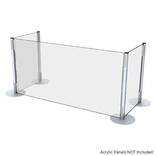 24" Clip Grip Uprights for Acrylic Protective Shields, Set of 4  | Acrylic Panels NOT Included