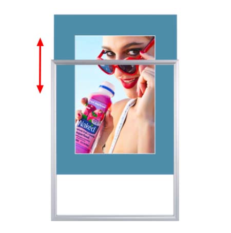 Designer Beveled Slide-In Picture Sign Frames for Posters 24x36 | 4" Wide Matboard
