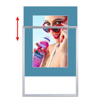 Designer Beveled Slide-In Picture Sign Frames for Posters 24x48 | 4" Wide Matboard