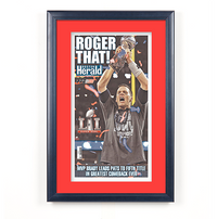 New England Patriots Super Bowl 51 Champions Newspaper Wood Display Frame