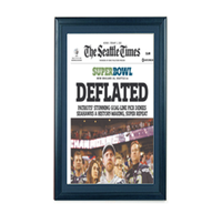New England Patriots Superbowl 49 Newspaper Wood Display Frame