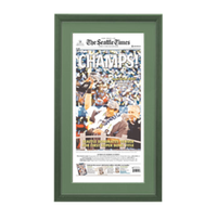 Seattle Seahawks Superbowl 48 Newspaper Wood Display Frame