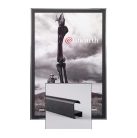 10x12 Poster Frame | SwingFrame Classic Poster Display, Swing Open, Quiick Change, Classic Metal Profile with Matboard